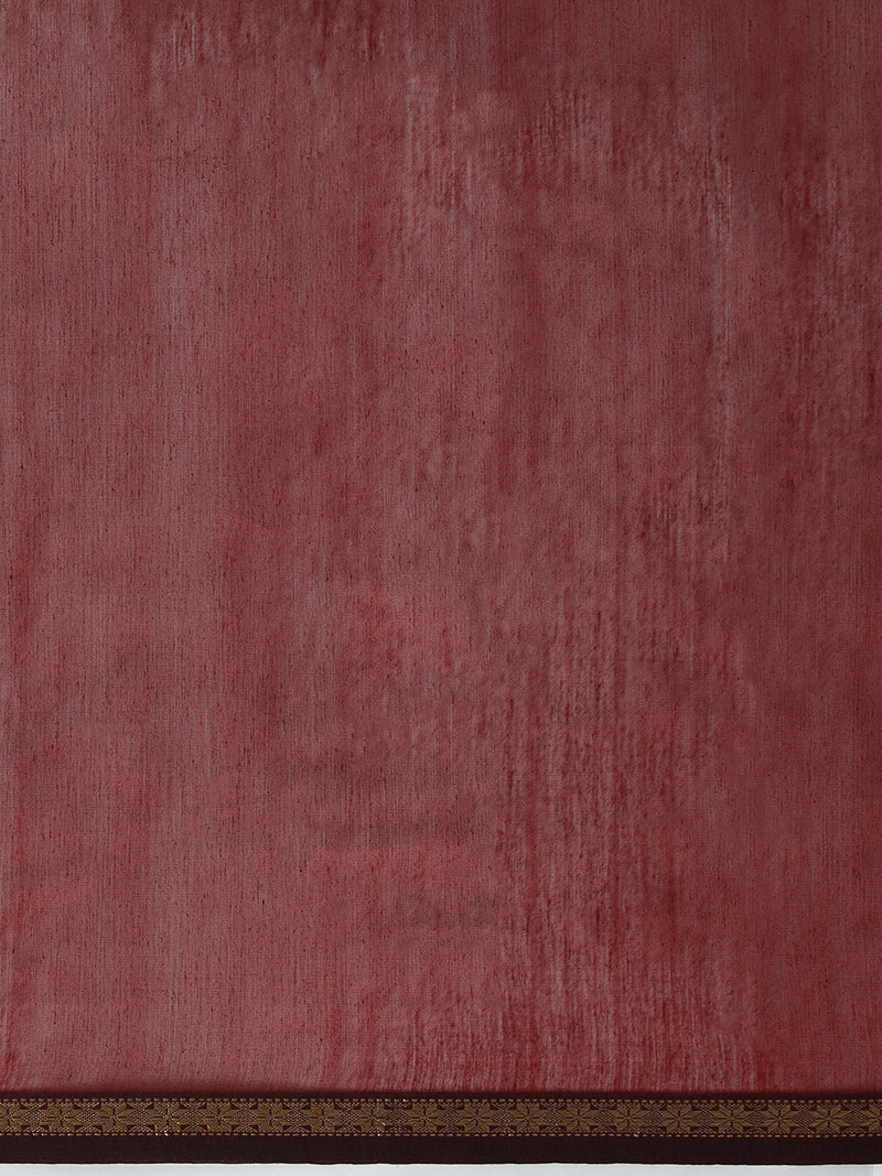 Maheshwari Cotton Silk Warm Beige Saree With Chameli Phool Butta-Binks