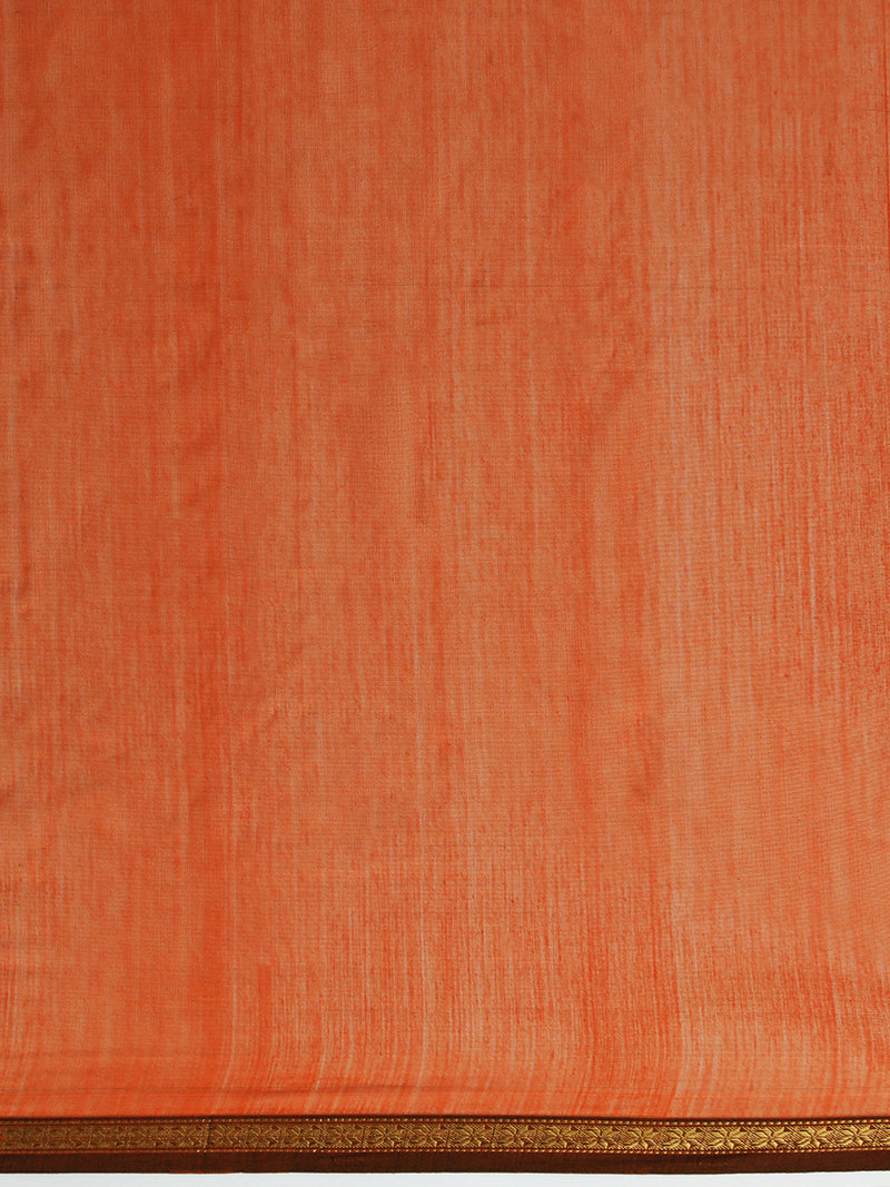 Maheshwari Cotton Silk bright Pink Saree With Chameli Phool Butta-Binks