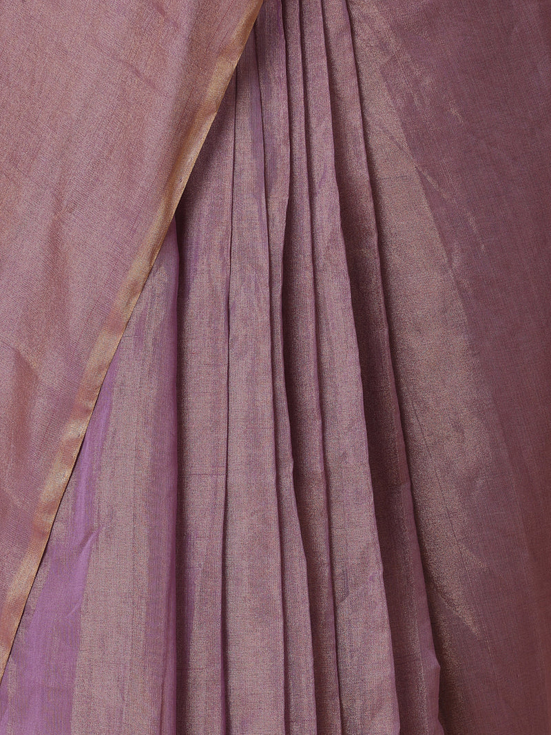 Maheshwari Cotton Silk Lavender Tissue Saree-Binks