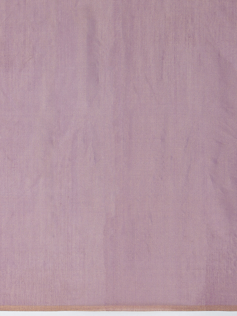 Maheshwari Cotton Silk Lavender Tissue Saree-Binks