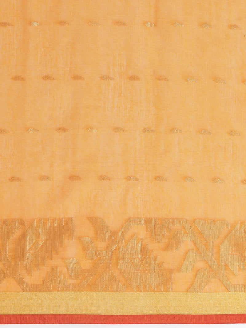 Rani Pink Golden Zari Weave Saree-Binks