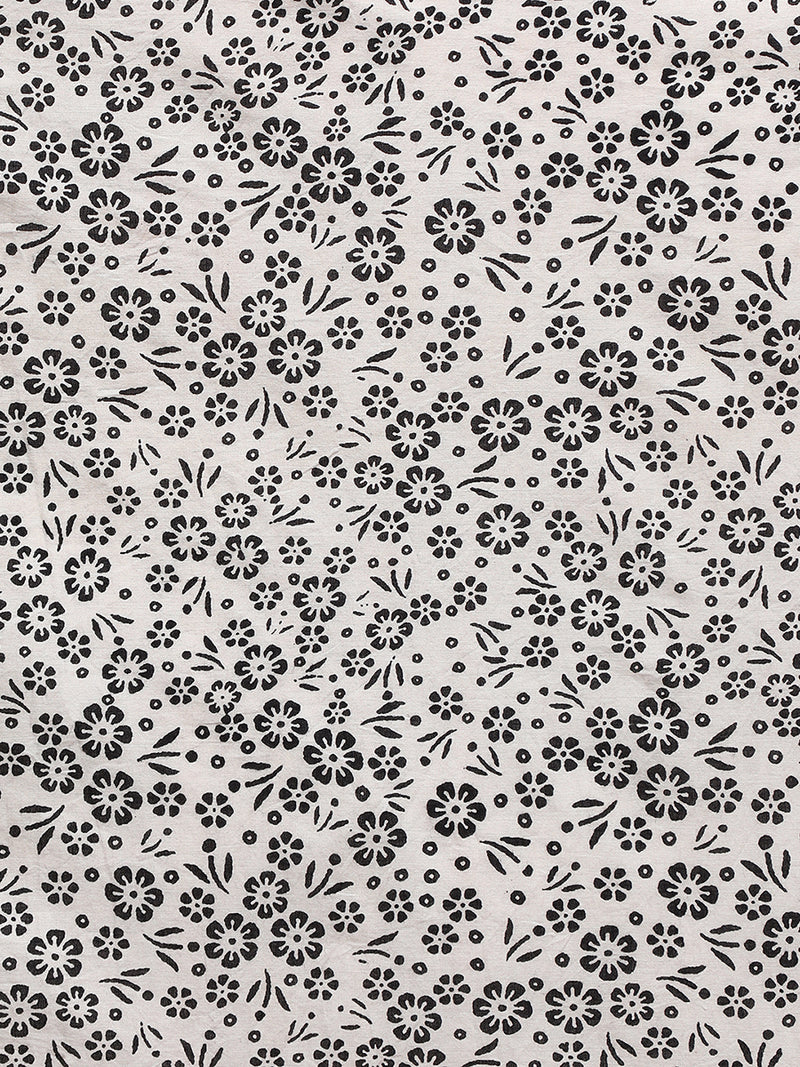 Red & White Handblock Printed Vanspati Mulmul Saree-Binks