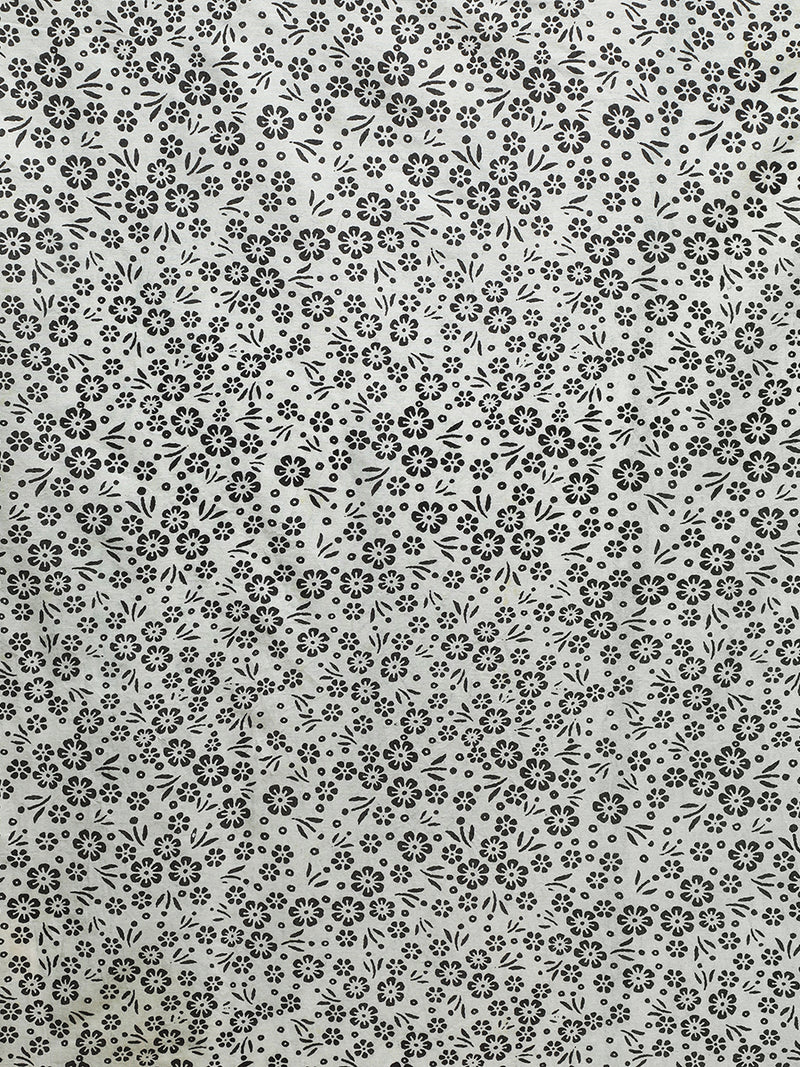 Sage Green Handblock Printed Mango Motif Mulmul Saree-Binks