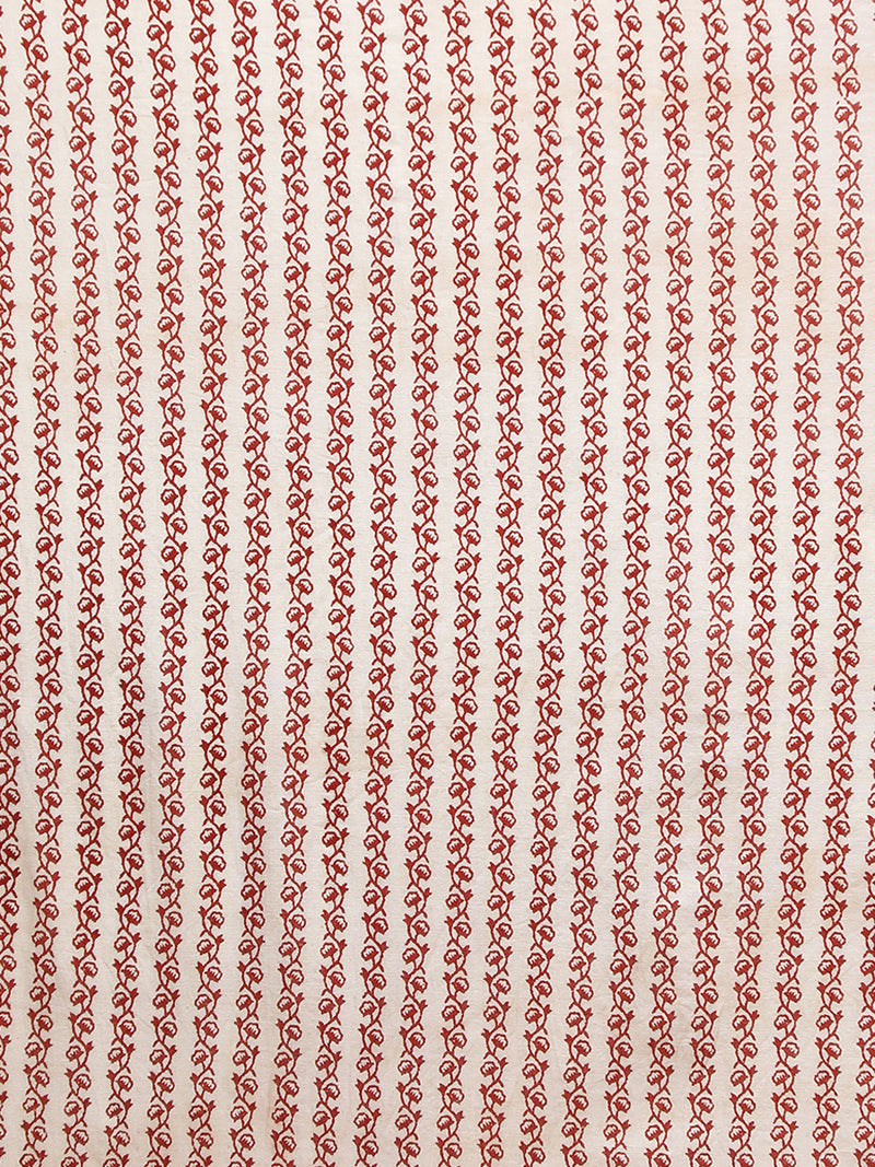 White & Black Handblock Printed Chevron Zigzag Dotted Mulmul Saree-Binks