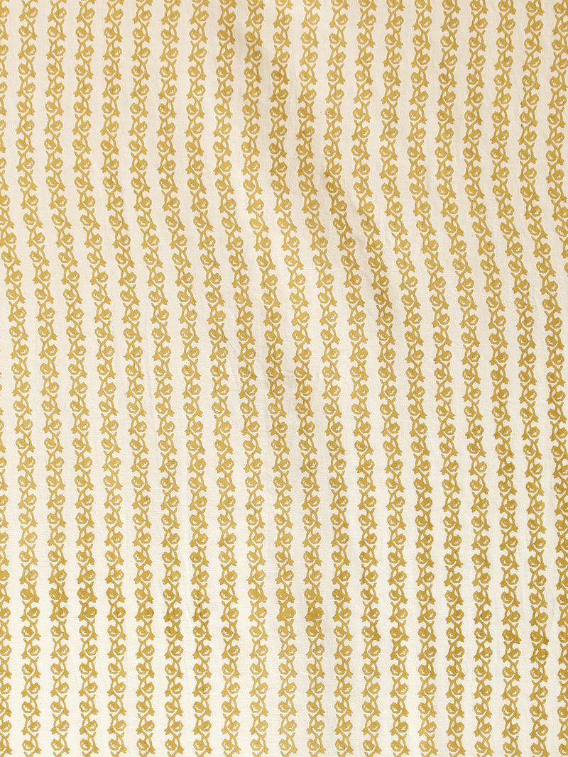 Sage Green & White Handblock Printed Chevron Zigzag Dotted Mulmul Saree-Binks