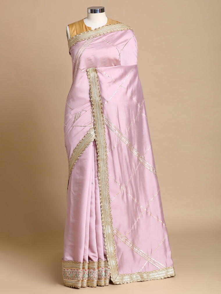 Vrishti x Tyohaar Saree, in Purple 80% Viscose 20% Polyester, made for party & festive.