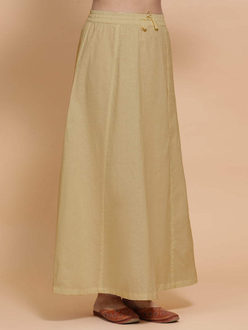 Petticoat/Underskirt for Sarees in Ecru Beige Linen-Binks