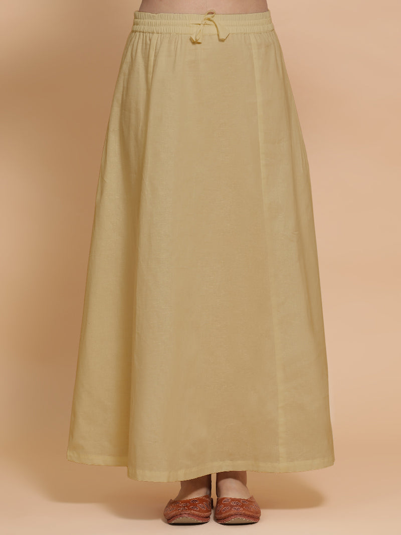 Petticoat/Underskirt for Sarees in Ecru Beige Linen-Binks