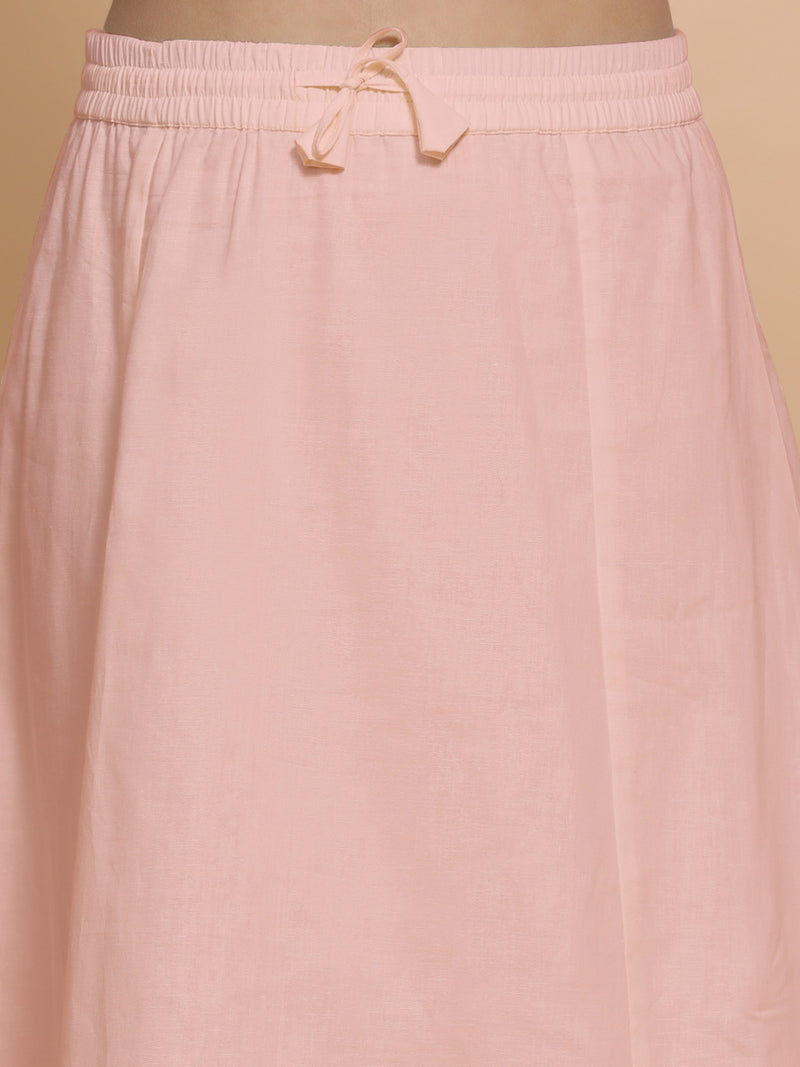 Petticoat/Underskirt for Sarees in Misty Pink Linen-Binks