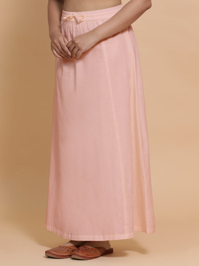 Petticoat/Underskirt for Sarees in Misty Pink Linen-Binks