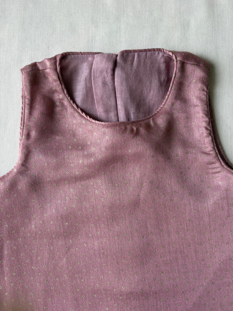 Kitty x Tyohaar Kidswear - Girls, in Chandheri, featuring sleeveless and jewel neckline, made for party & festive (view 8).