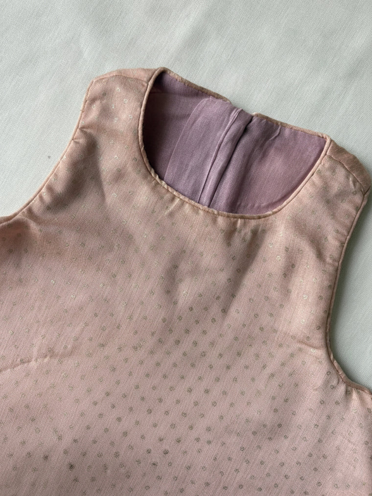 Kitty x Tyohaar Kidswear - Girls, in Chandheri, featuring sleeveless and jewel neckline, made for party & festive (view 3).