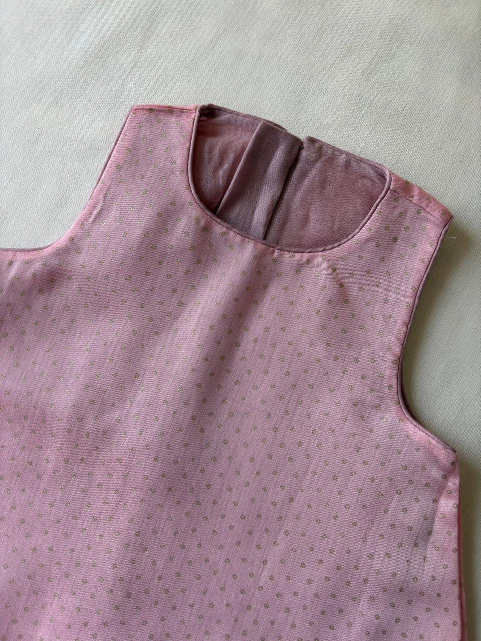 Kitty x Tyohaar Kidswear - Girls, in Chandheri, featuring sleeveless and jewel neckline, made for party & festive (view 3).