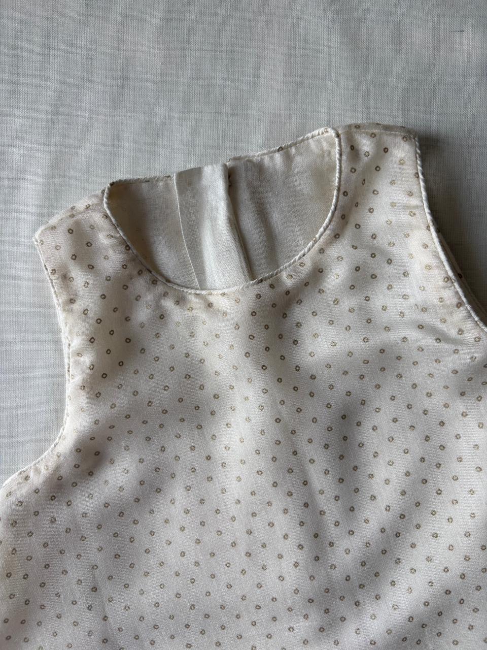 Kitty x Tyohaar Kidswear - Girls, in Chandheri, featuring sleeveless and jewel neckline, made for party & festive (view 3).