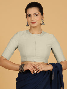 Farida x Rozaana | Regular Sleeves Saree Blouse in Ivory