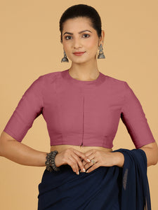 Farida x Rozaana | Regular Sleeves Saree Blouse in Rose Pink