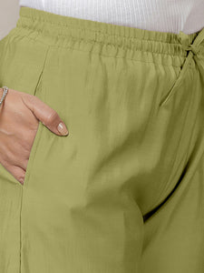 Fiza x Rozaana | Straight Pant in Pista Green