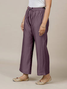 Fiza x Rozaana | Straight Pant in Purple Mauve