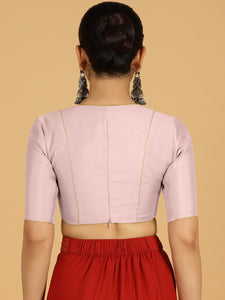 Ghazal x Rozaana | Elbow Sleeves Saree Blouse in Lilac