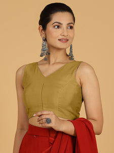 Hema x Rozaana |  Saree Blouse in Dijon Mustard