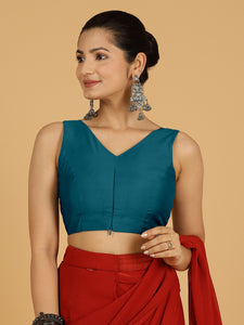 Hema x Rozaana |  Saree Blouse in Crystal Teal