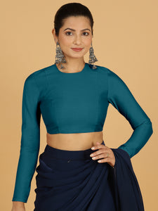 Jaya x Rozaana |  Saree Blouse in Crystal Teal