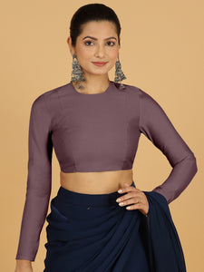 Jaya x Rozaana |  Saree Blouse in Purple Mauve