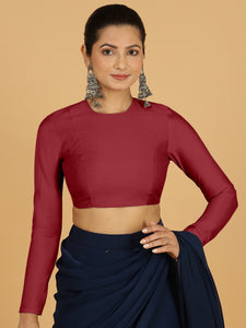 Jaya x Rozaana |  Saree Blouse in Scarlet Red