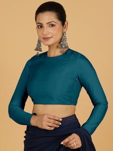 Jaya x Rozaana |  Saree Blouse in Crystal Teal