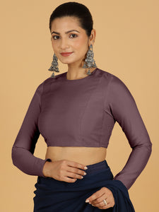 Jaya x Rozaana |  Saree Blouse in Purple Mauve