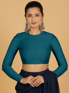 Jaya x Rozaana |  Saree Blouse in Crystal Teal