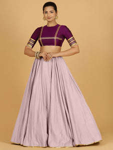 Jhalak x Tyohaar | Lilac Panelled Lehenga Skirt