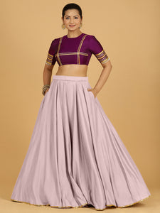 Jhalak x Tyohaar | Lilac Panelled Lehenga Skirt