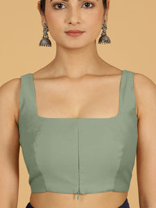 Kasturi x Rozaana | Sleeveless Saree Blouse in Mint Green