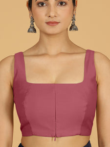 Kasturi x Rozaana | Sleeveless Saree Blouse in Rose Pink