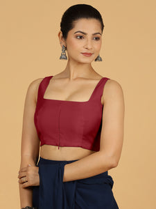 Kasturi x Rozaana | Sleeveless Saree Blouse in Scarlet Red