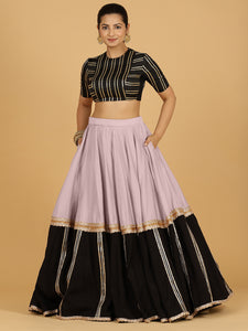 Mastani x Tyohaar | LLilac Panelled Lehenga Skirt