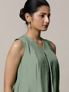 Mirha x Rozaana | A Line Kurta in Mint Green with Thread Work | Coords or Only Kurta