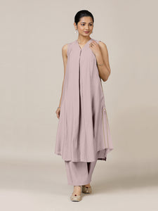 Mirha x Rozaana | A Line Kurta in Lilac with Thread Work | Coords or Only Kurta