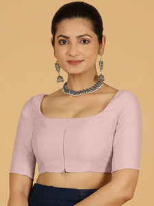 Nidhi x Rozaana | Elbow Sleeves Saree Blouse in Lilac