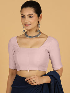 Nihira x Rozaana | Elbow Sleeves Saree Blouse in Lilac