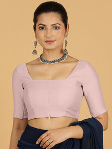 Nihira x Rozaana | Elbow Sleeves Saree Blouse in Lilac