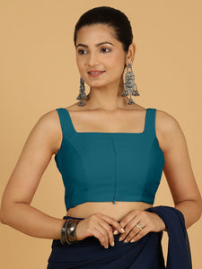 Nirma x Rozaana |  Saree Blouse in Crystal Teal