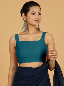 Nirma x Rozaana |  Saree Blouse in Crystal Teal