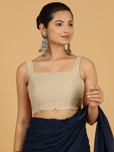 Nirma x Rozaana |  Saree Blouse in Oyster Grey