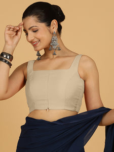 Nirma x Rozaana |  Saree Blouse in Oyster Grey