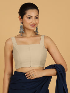 Nirma x Rozaana |  Saree Blouse in Oyster Grey