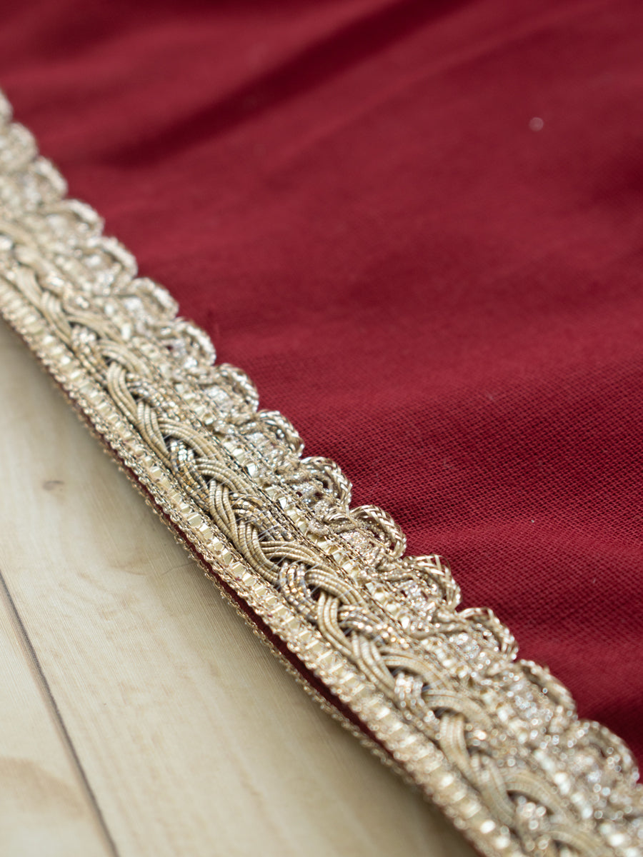 Noorie x Tyohaar | Cream Embroidered Tissue Angrakha-Sharara Set