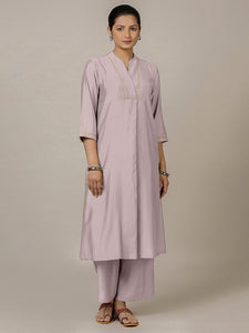 Paakhi x Rozaana | A Line Kurta in Lilac with Thread Work | Coords or Only Kurta