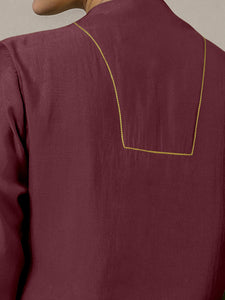 Paakhi x Rozaana | A Line Kurta in Deep Maroon with Thread Work | Coords or Only Kurta